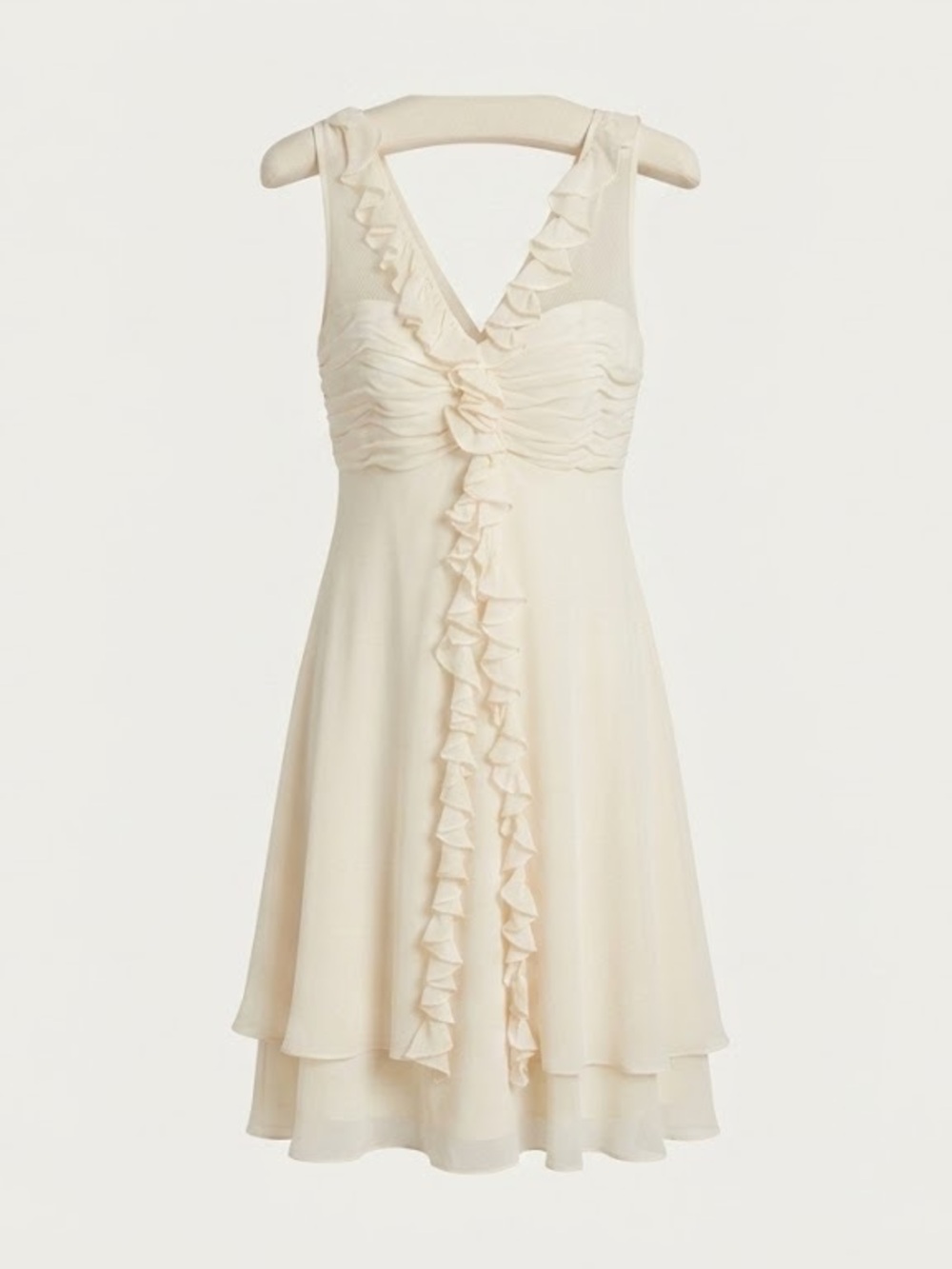 Donna Ricco Ivory/Cream Sleeveless Dress